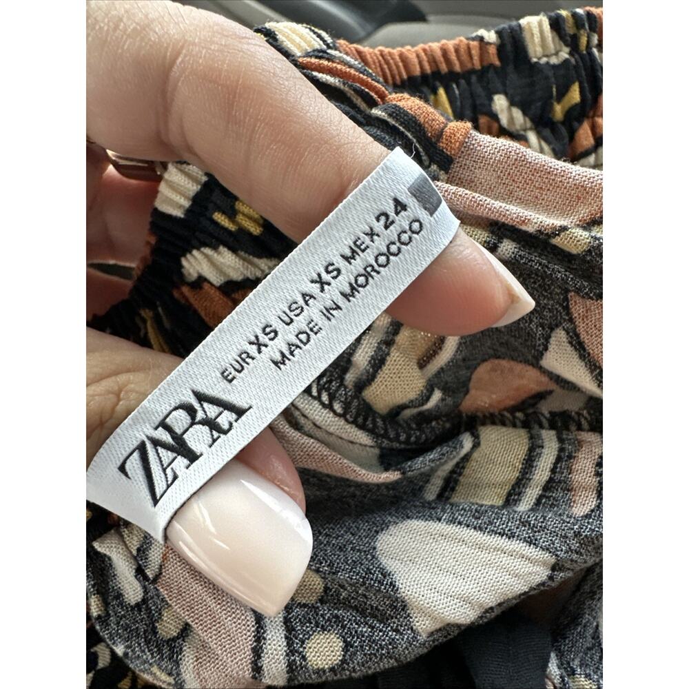 ZARA Printed Crop Top SIZE XS - Picture 7 of 7